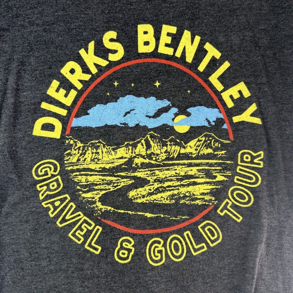 dierks bentley official 2023 gravel & gold tour tee country music band merch m - Picture 4 of 6